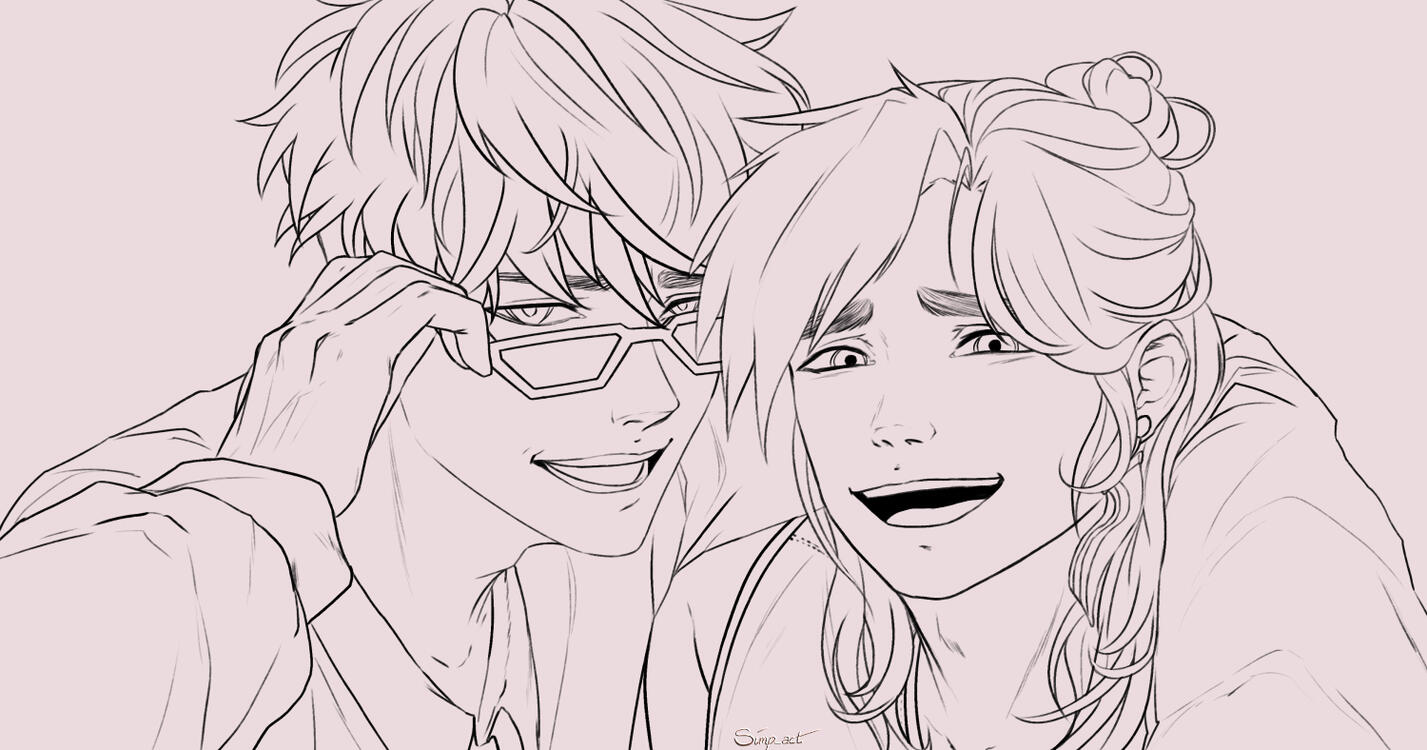 Line art - bust shot + add. character $32
